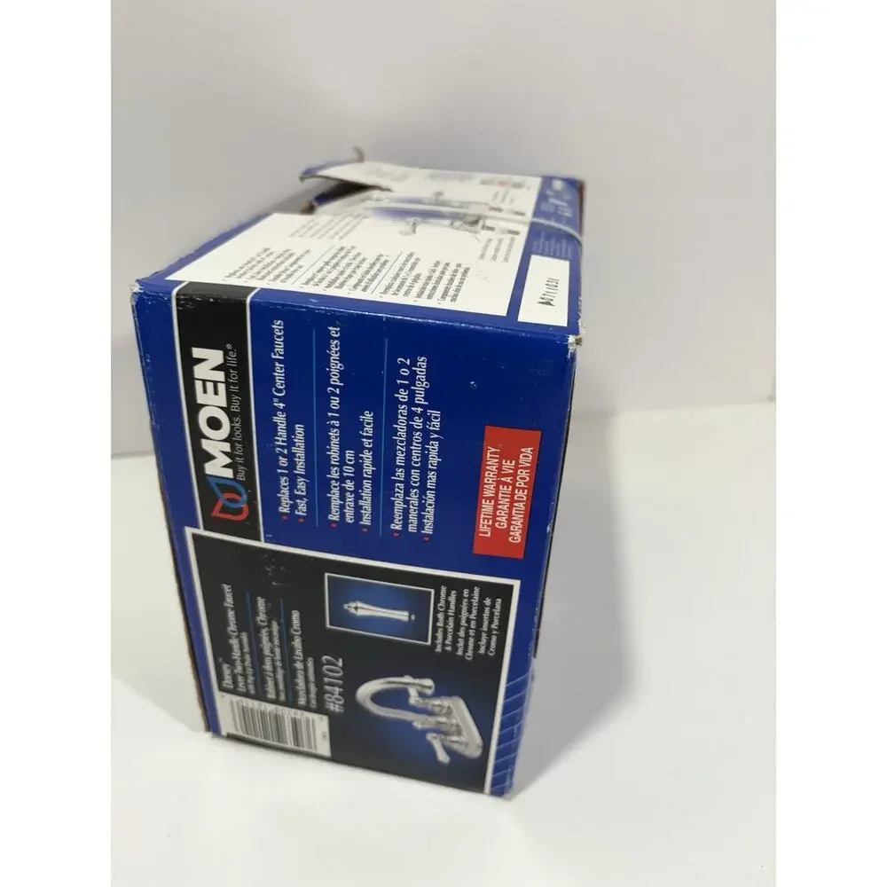 Moen‎ Dorsey Polished Chrome Bathroom Faucet #84102 4” Center NEW SEALED